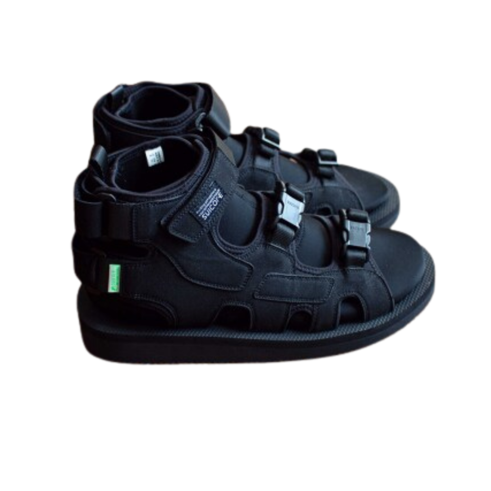SUICOKE Boak 2AB Buckle Sock Insert Sandal Black 10