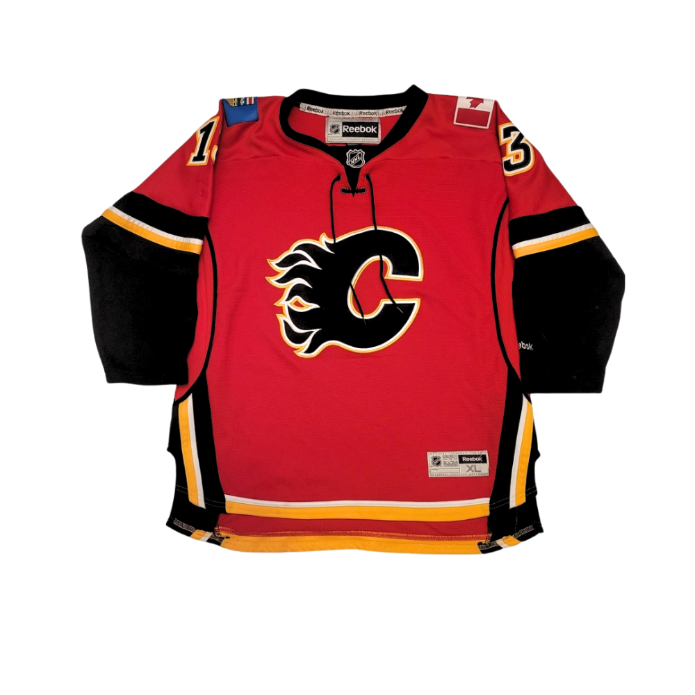 REEBOK Johnny Hockey Flames Home Jersey XL