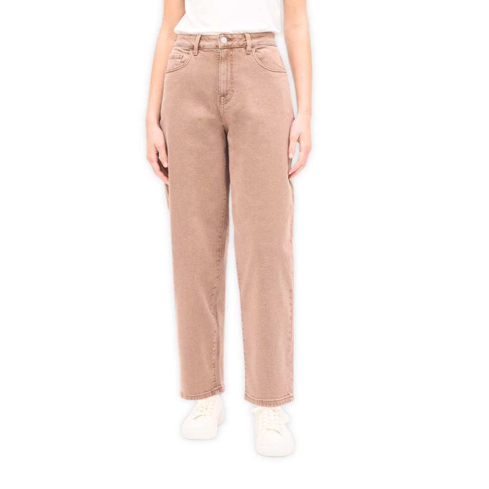 RW&CO. High-Rise Barrel Jean Dark Pink 28