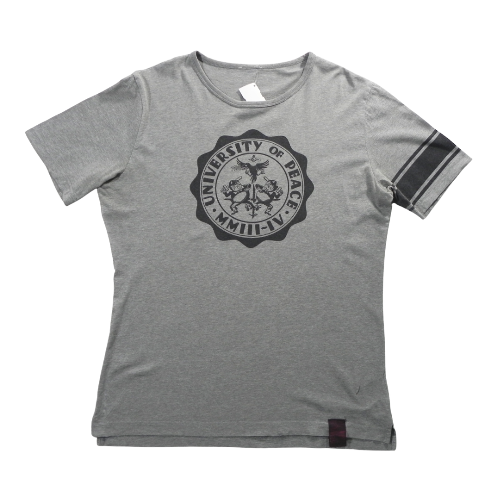 VIVIENNE WESTWOOD Uni of Peace Graphic Tee Grey M