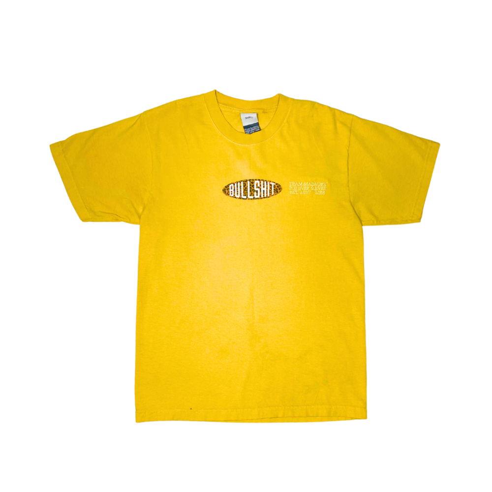 MADBURY CLUB  Forever Bullshit Tee Shirt Yellow Small