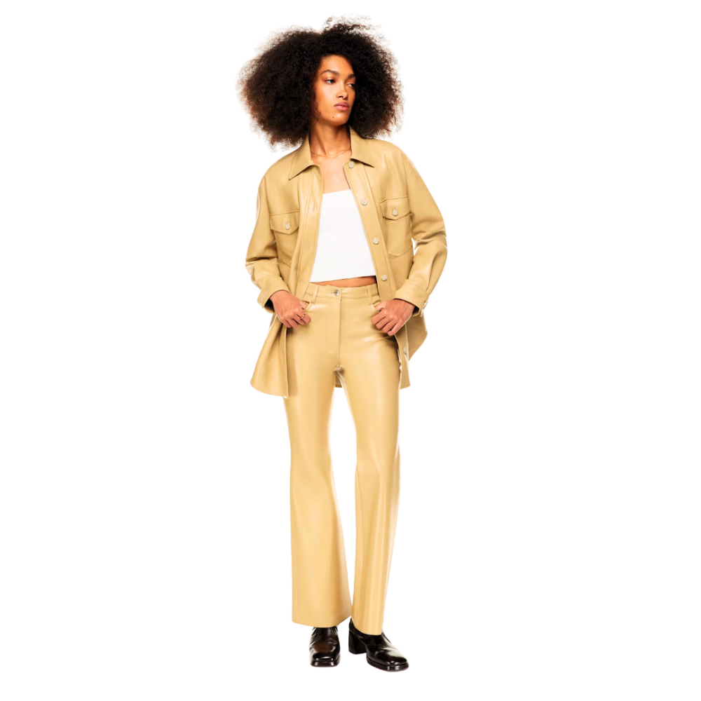 WILFRED Ganna Shirt Jacket Vegan Leather Cream XS