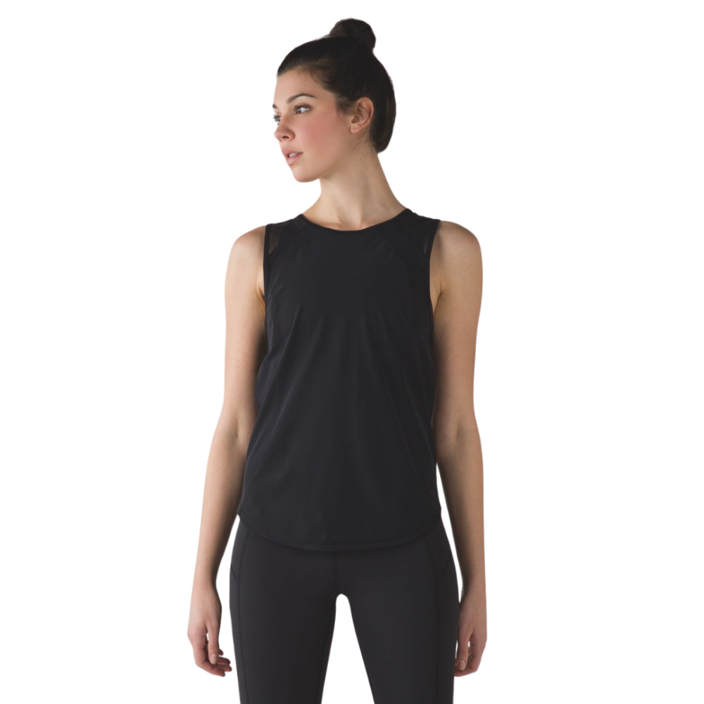 LULULEMON Sculpt Tank Mesh Keyhole Black Medium