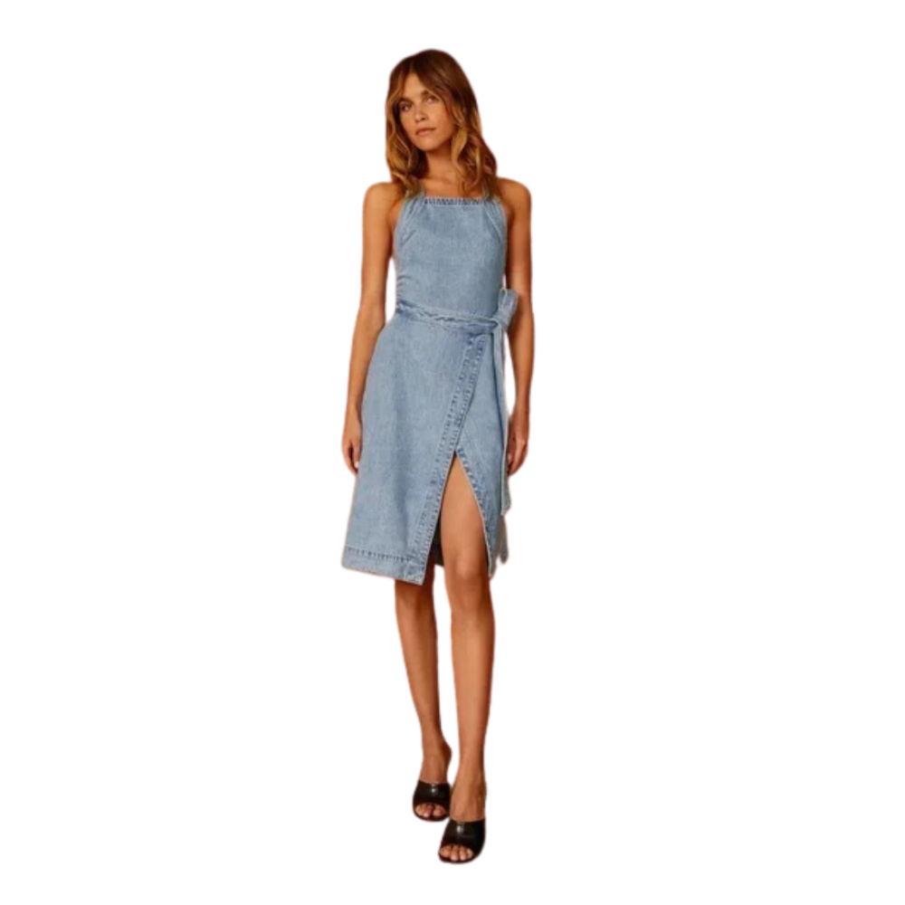 DENIM FORUM The Carly Denim Warp Dress 8