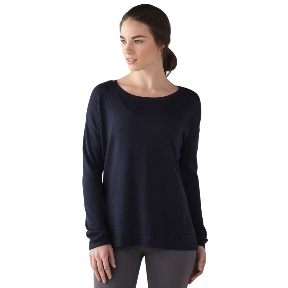 LULULEMON Well Being Mesh Back Knit Navy M