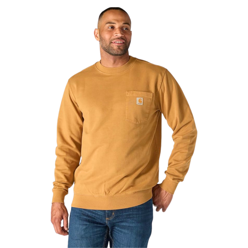 CARHARTT French Terry Sweat Shirt Hamilton Brown Large