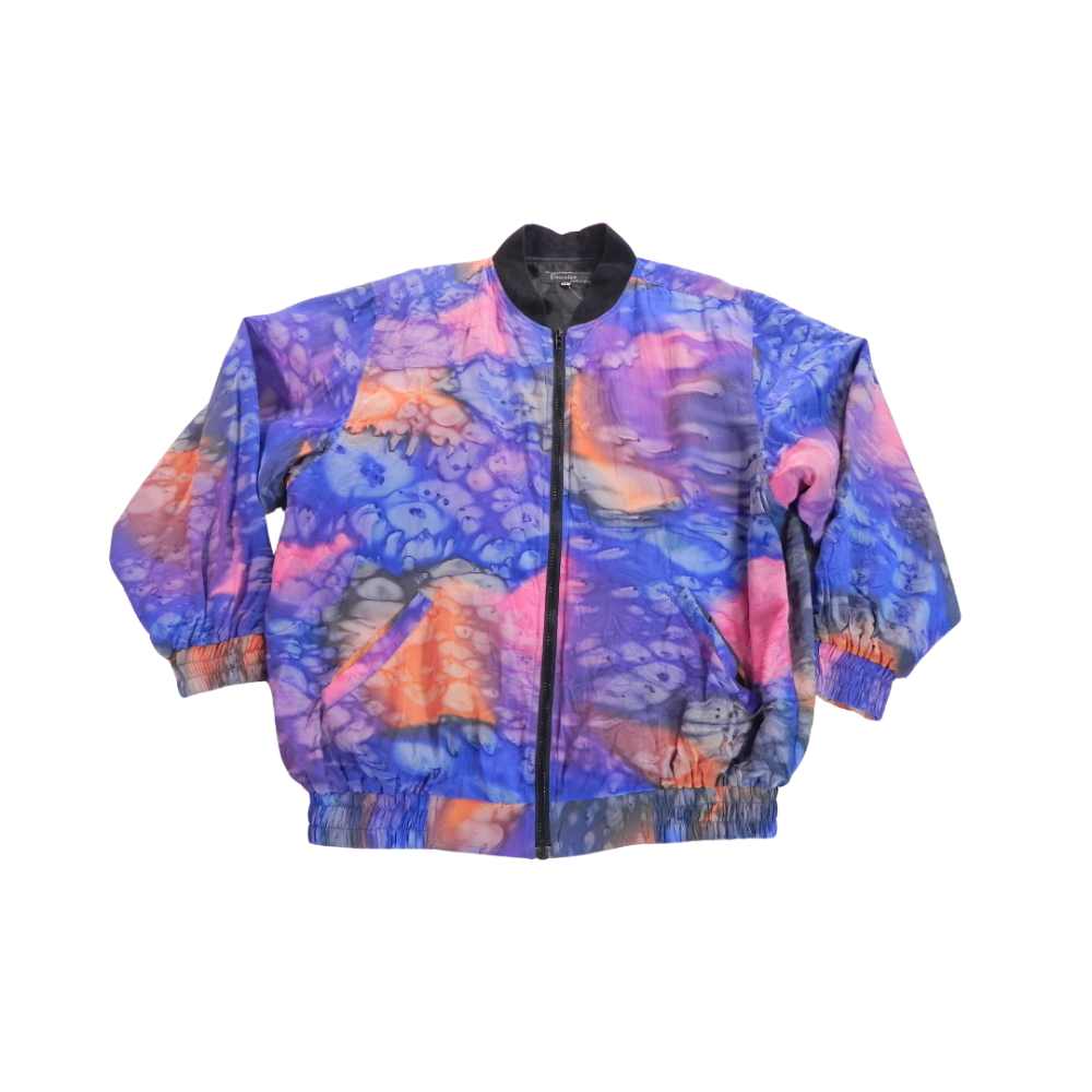 SUNRISE Zip Up Silk Club Jacket Multicolor Med