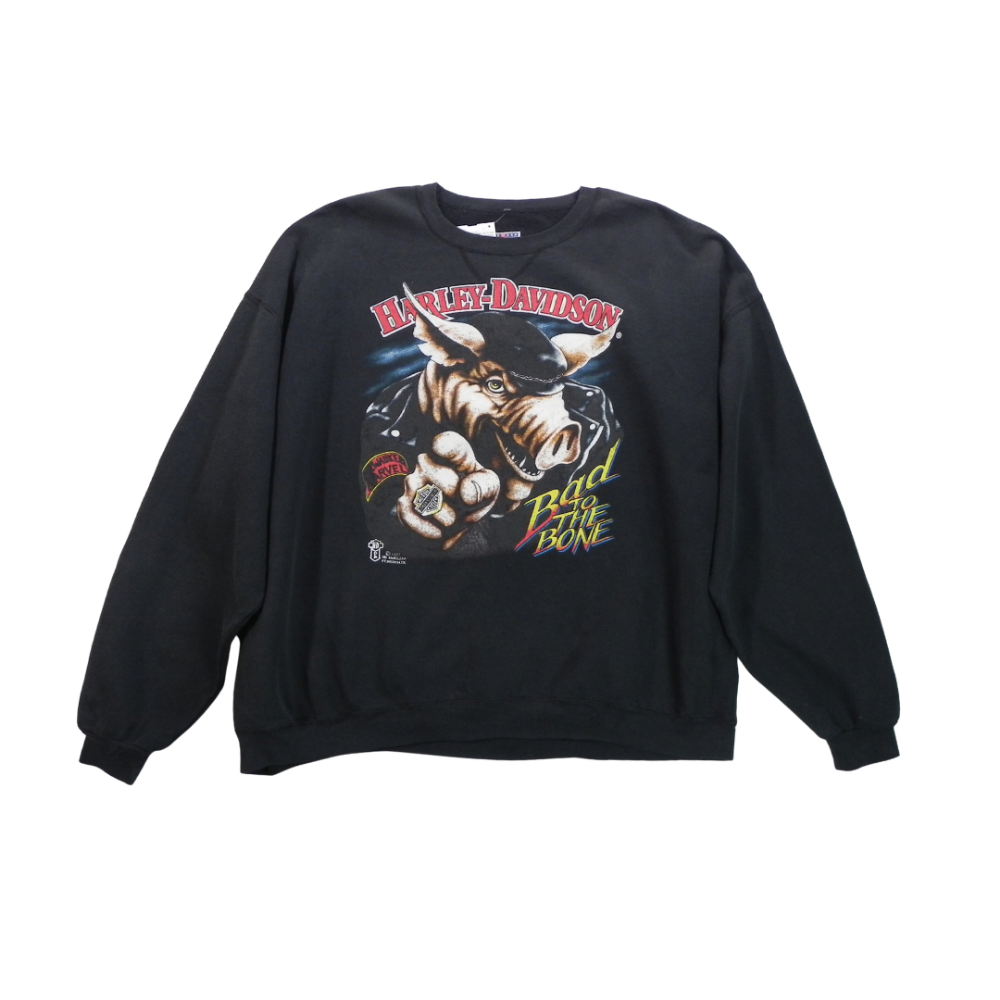 HARLEY DAVIDSON Bad to the Bone Sweatshirt Black 2XL
