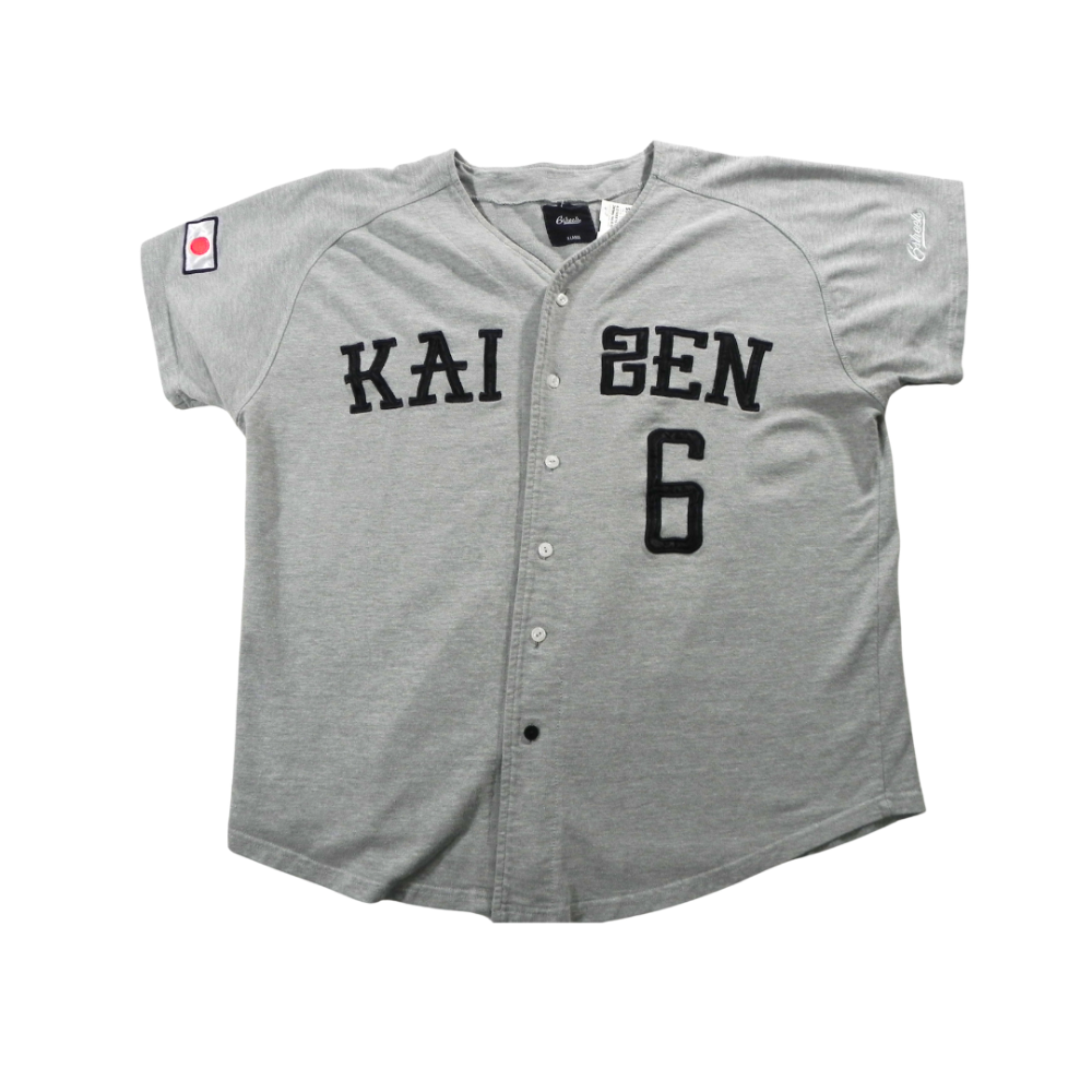 6.STREETS Kaizen Baseball Jersey No.6 Grey XL