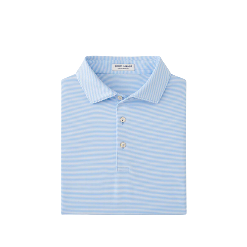 PETER MILLAR Summer Comfort Striped Polo Blue M