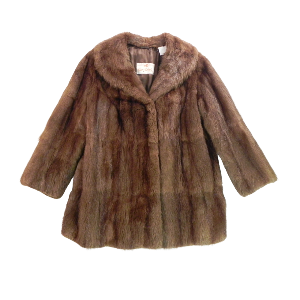 STEEN & WRIGHT Vintage Mink Coat Brown Small/Med