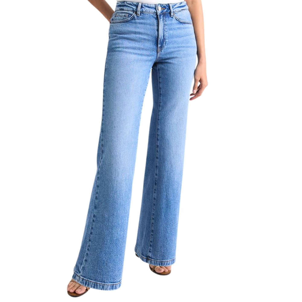 RW&CO. High Rise Wide Leg Light Blue 27