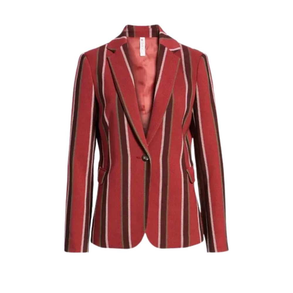 MURAL Single Button Stripe Blazer Rust Small