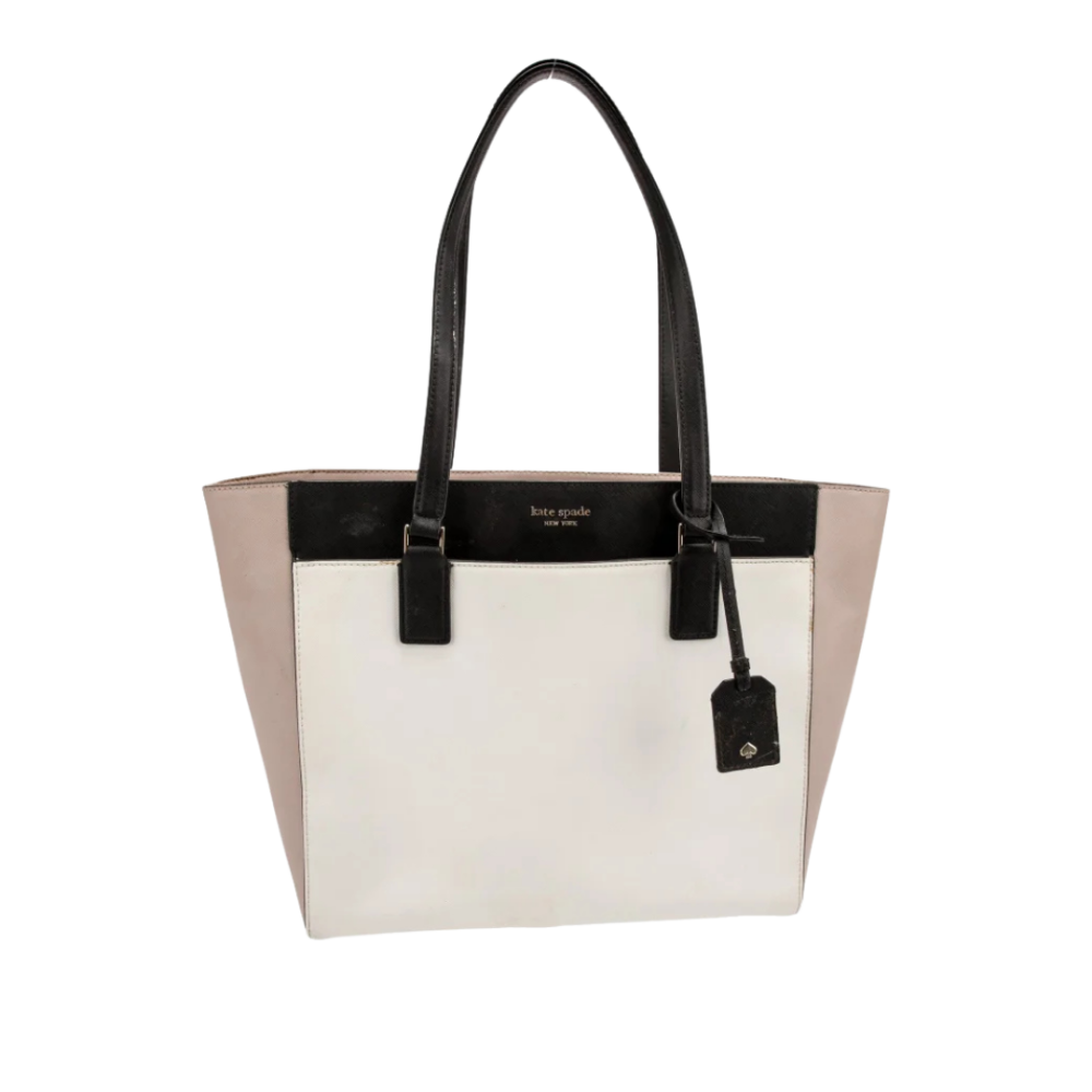 KATE SPADE New York Cameron Street Havana Tote Black White