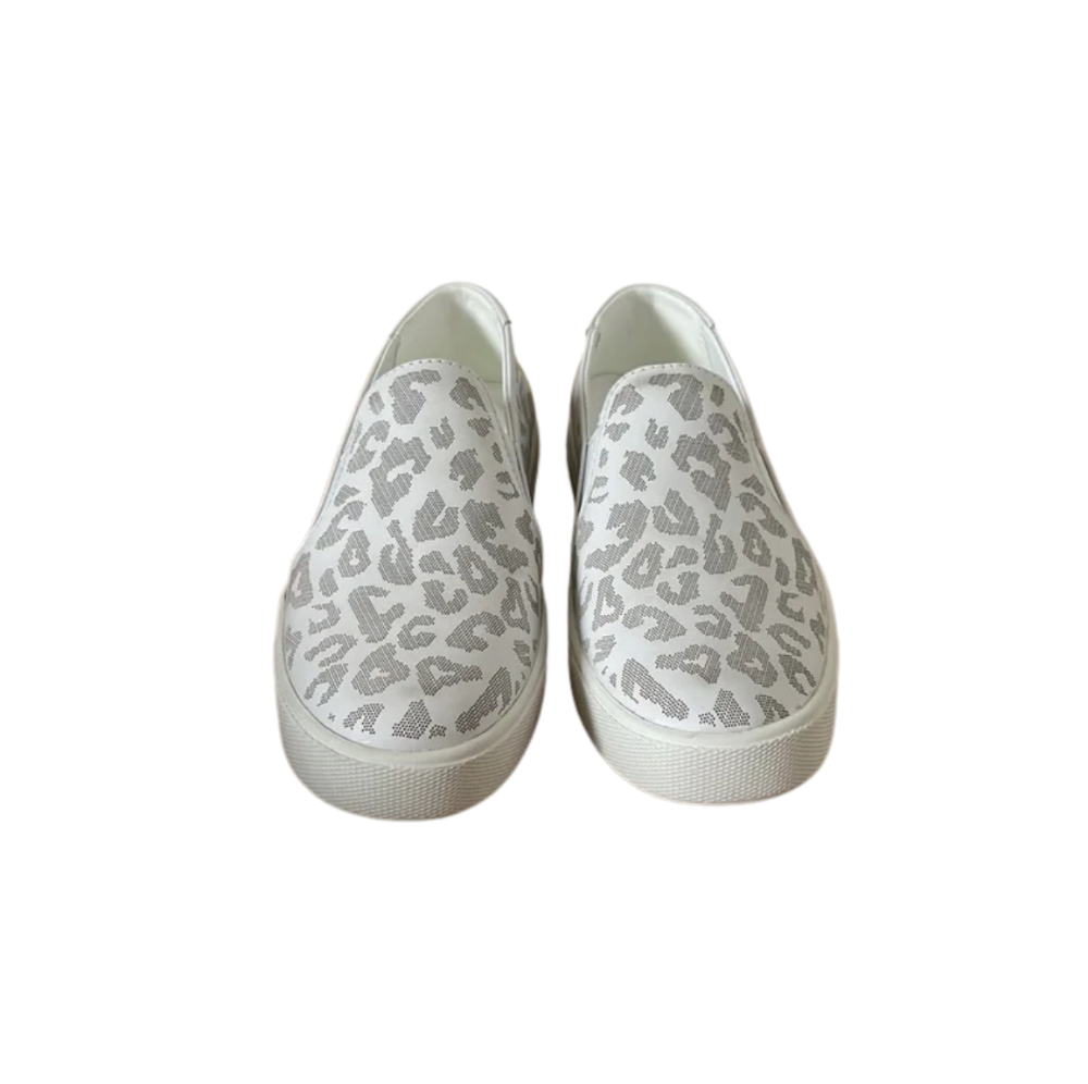 COLE HAAN Grand Leopard Sneakers Grey White 7.5