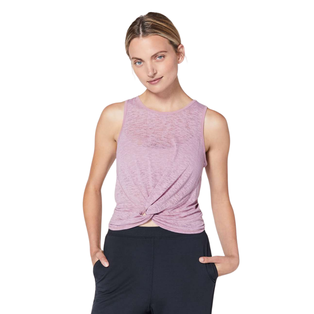 LULULEMON Breeze Through Twist Tank Rose Blush Small