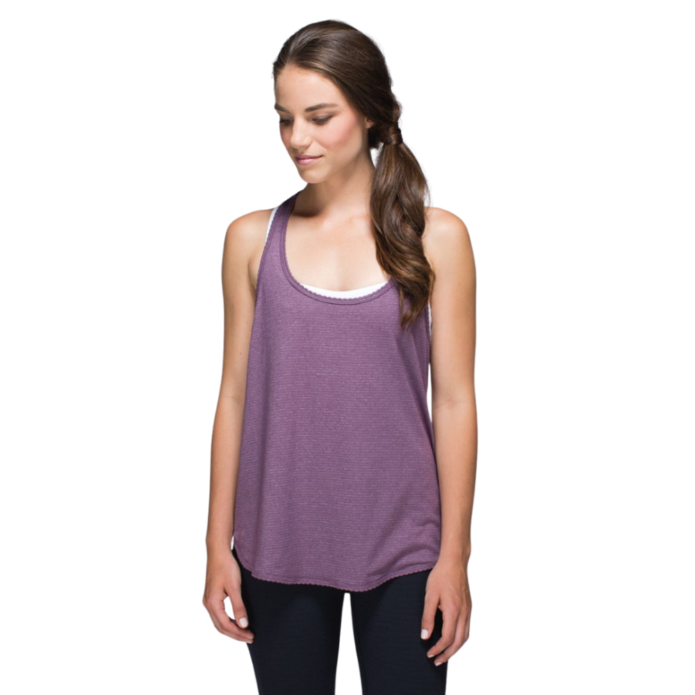 LULULEMON 105 F Singlet Heathered Purple Fog S/M