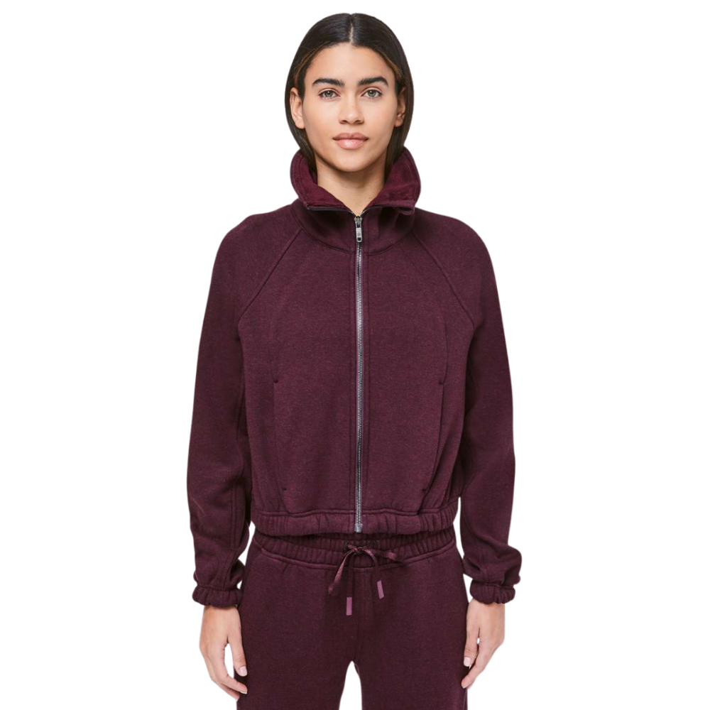 LULULEMON Plush Times Velour Lined Jacket Maroon 10