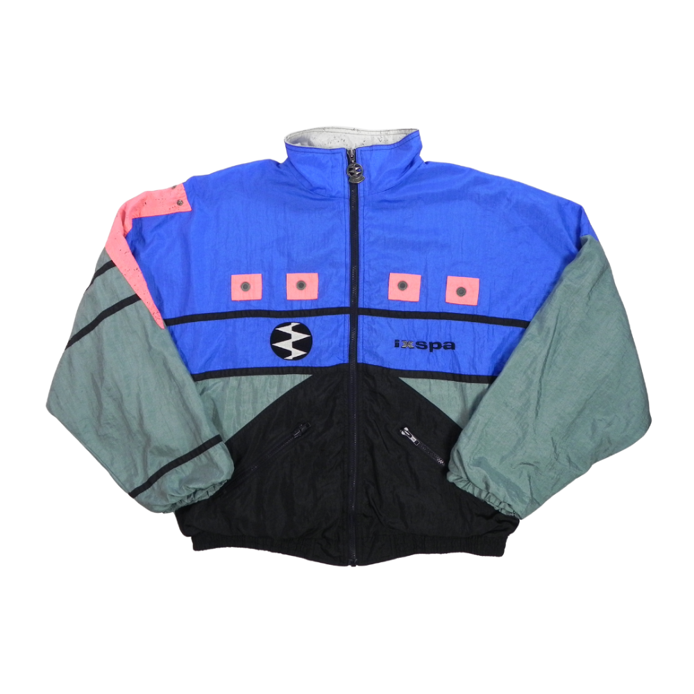 IXSPA Jamie Sadock 80s Color Block Windbreaker Blue L