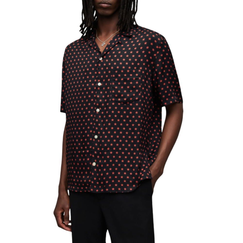 ALLSAINTS Stellar Mass Relaxed Fit Star Print Red XL