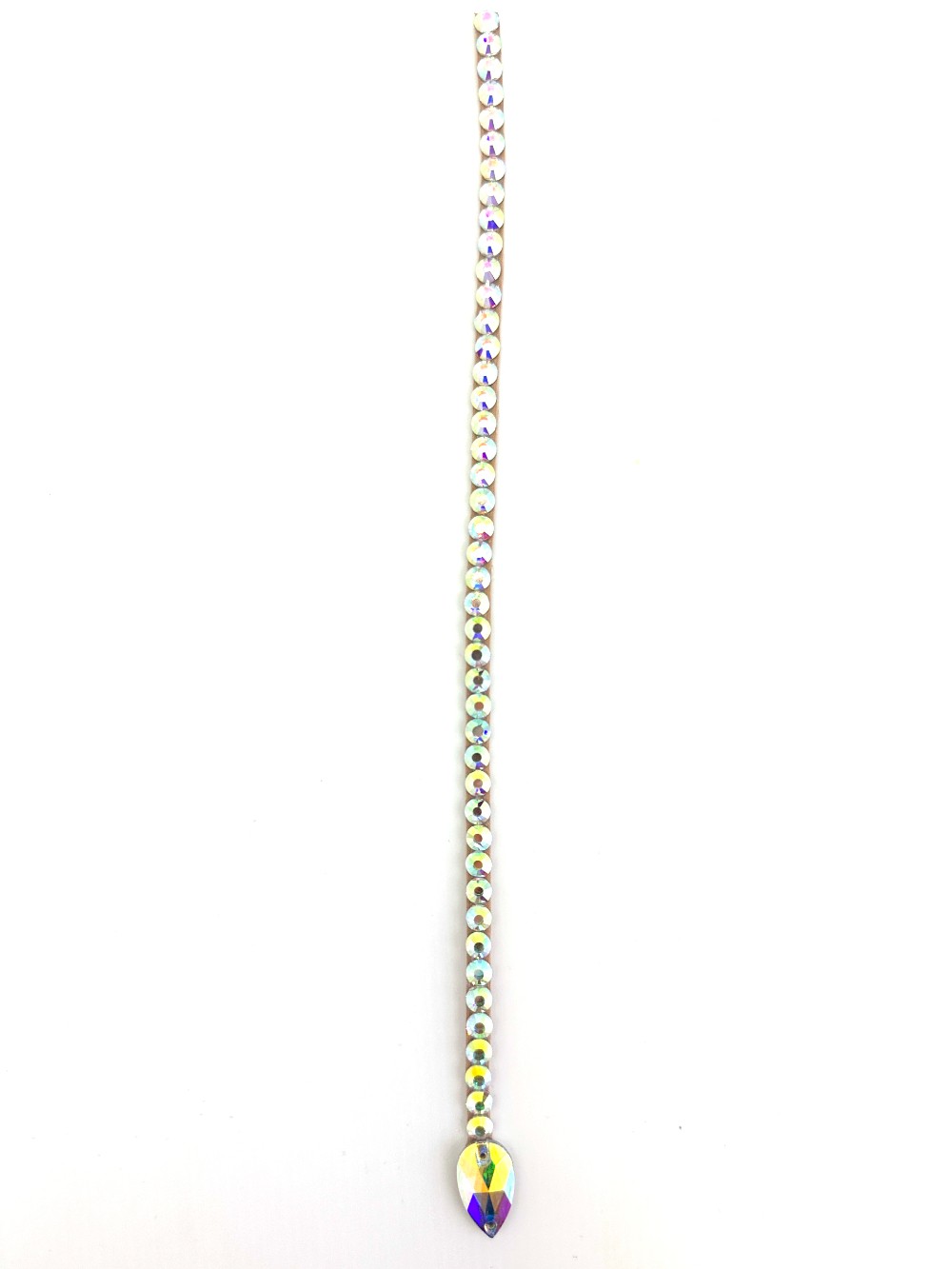 Crystal Ballroom Hair Piece - Single Strand with Pear Drop