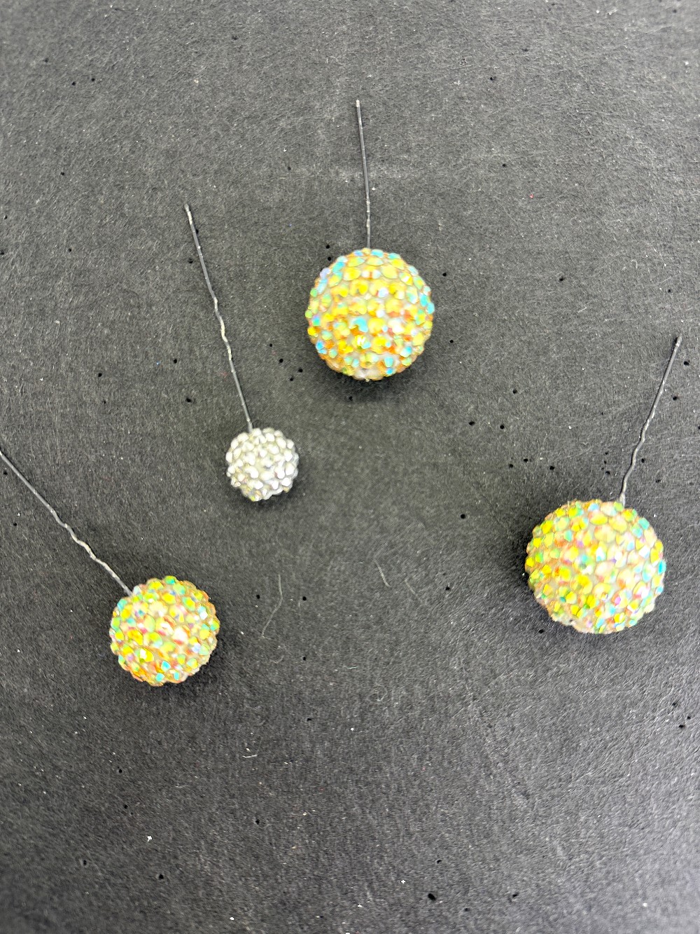 AB Crystal ball hair picks