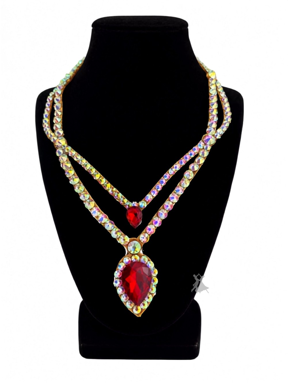 AB and Siam Crystal Necklace