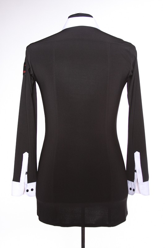 Black Shirt with White Collar - Zack