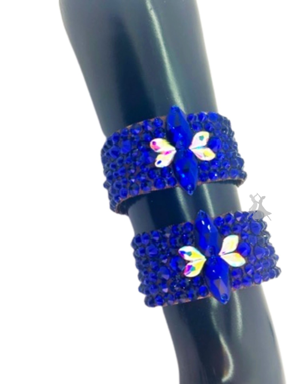 Cobalt and AB Wrap Bracelet Set