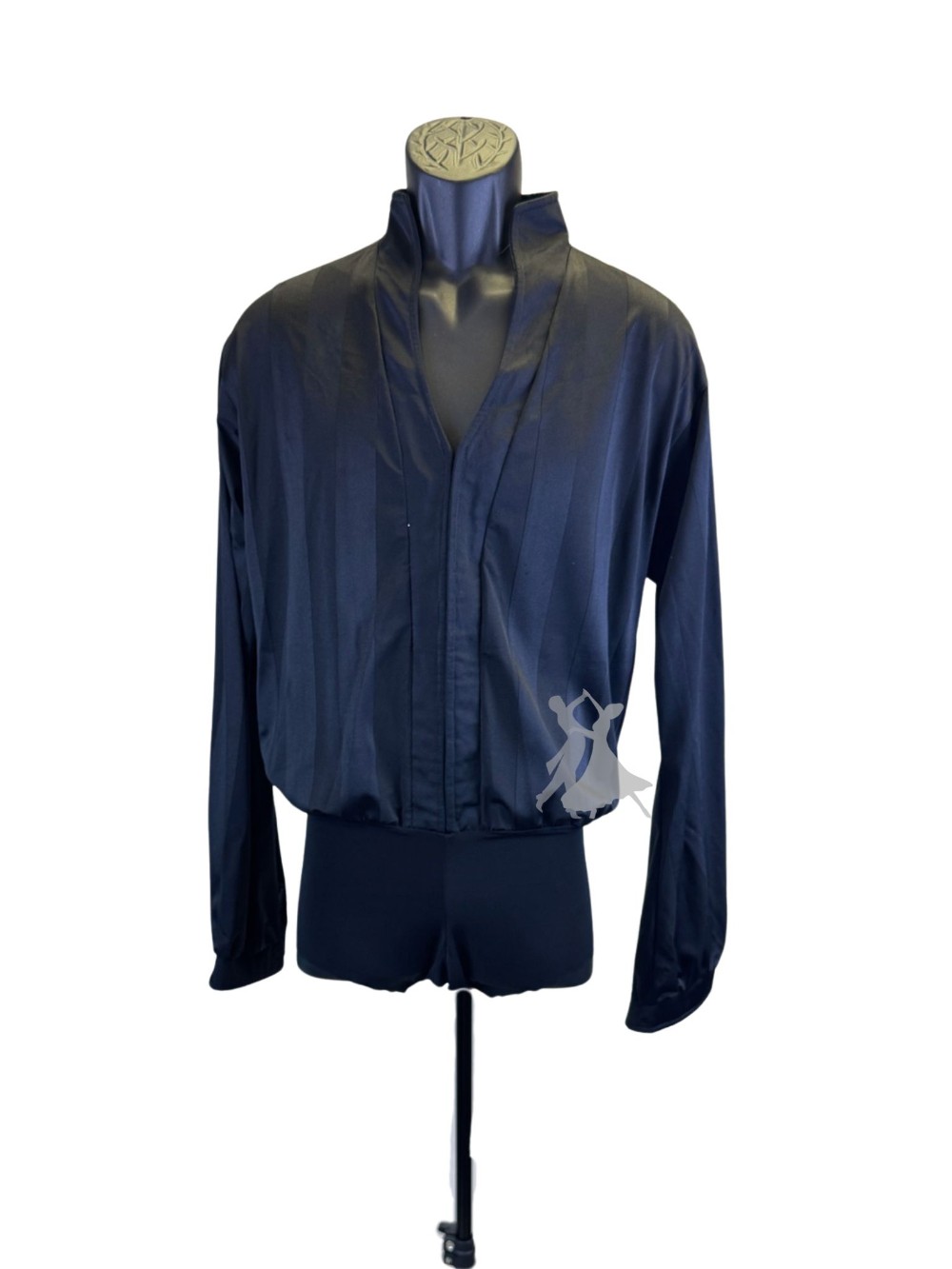 Men's Black Satin Striped shirt w briefs