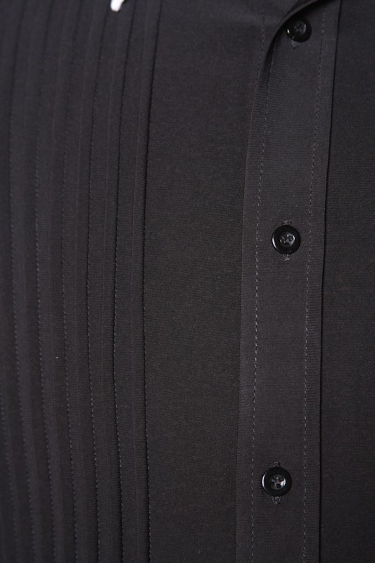 Black Shirt with White Collar - Zack
