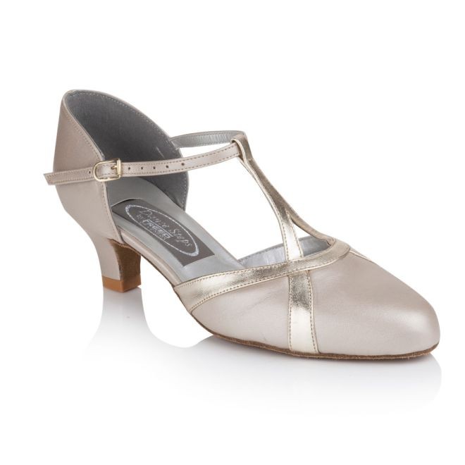 The Nancy - Champagne  and Gold Smooth Dance Shoes