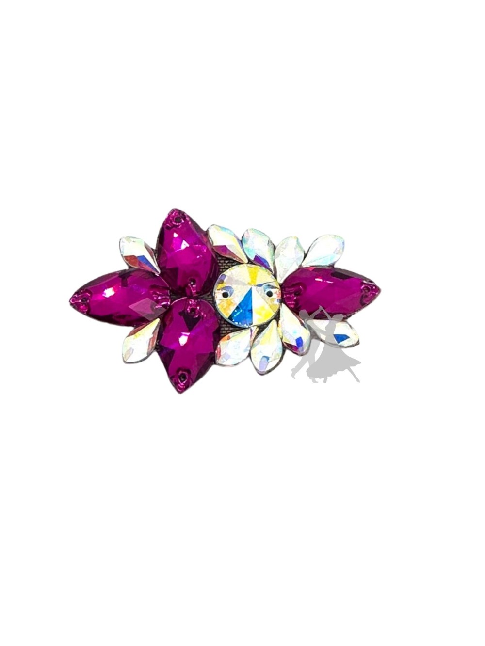 Fuchsia and AB Crystal Hair Piece