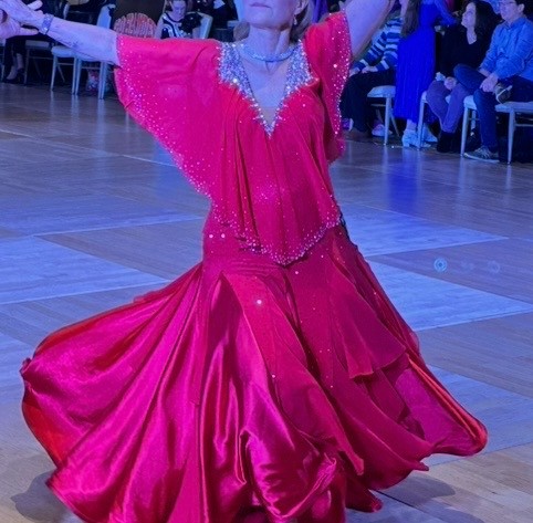 Swaying to the Waltz in Red