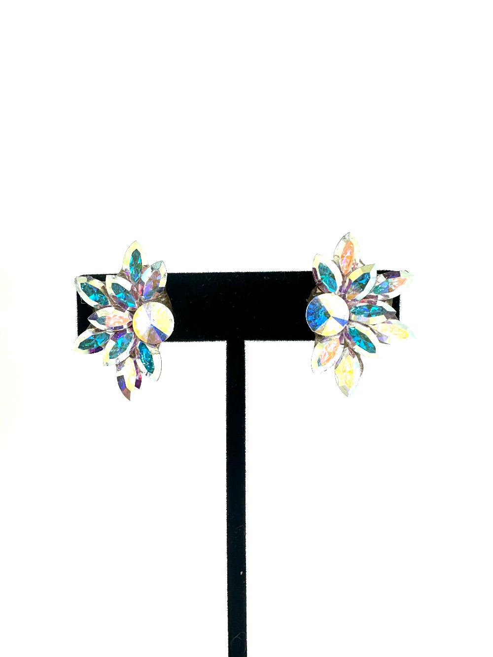 Fancy AB Earrings - clip on