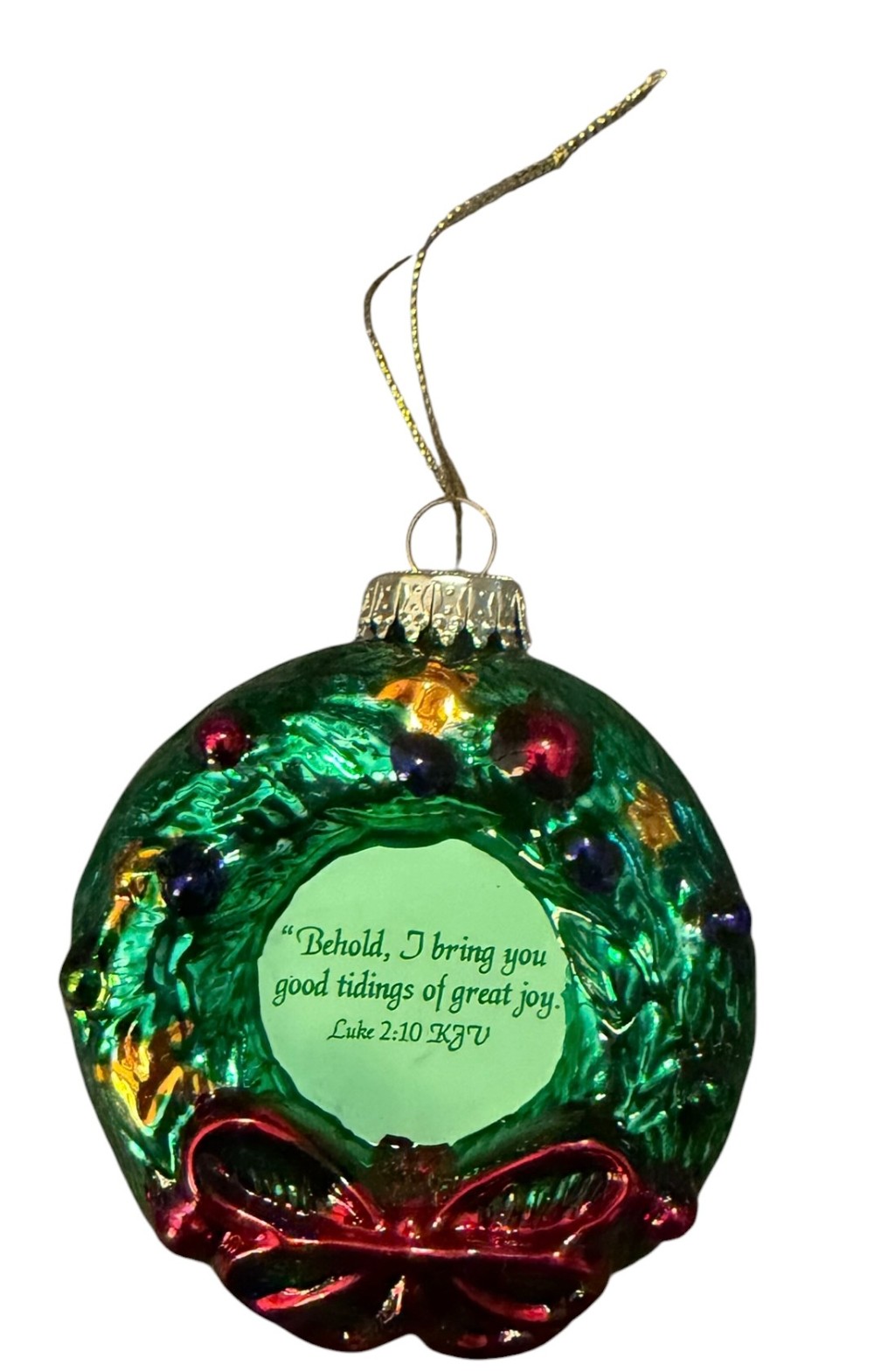 Mercury Glass Handblown Christmas Wreath - Behold