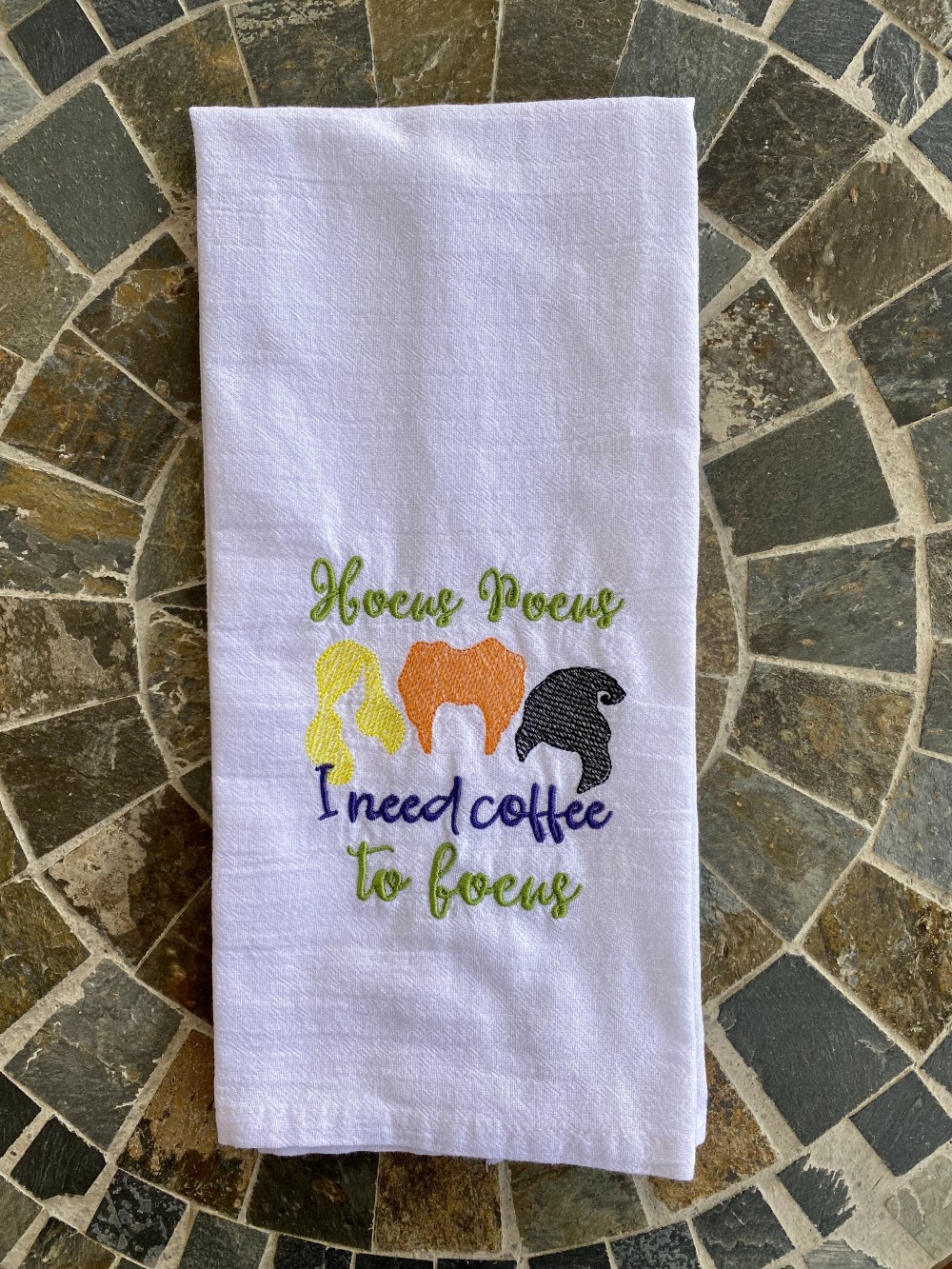 Hocus Pocus I need Coffee to Focus Towel