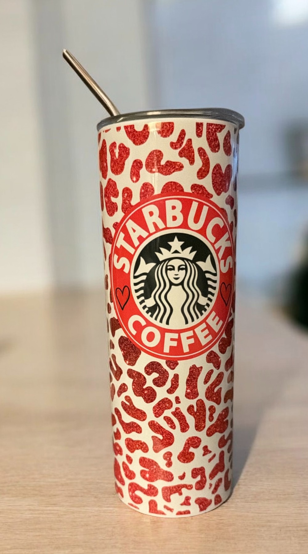 Starbucks Leopard Print Skinny Tumbler