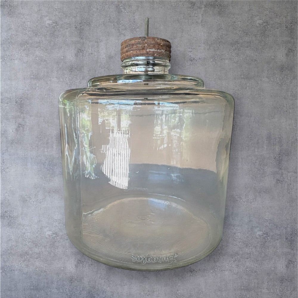 Vintage Duraglas Glass Kerosene Drip Bottle with Cap