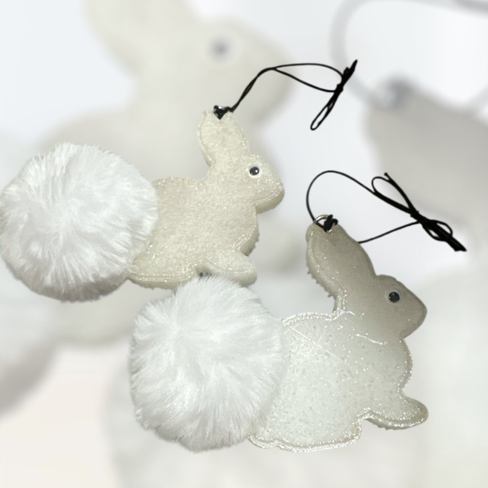 Bunny w/ Fluffy Tail Car Freshie