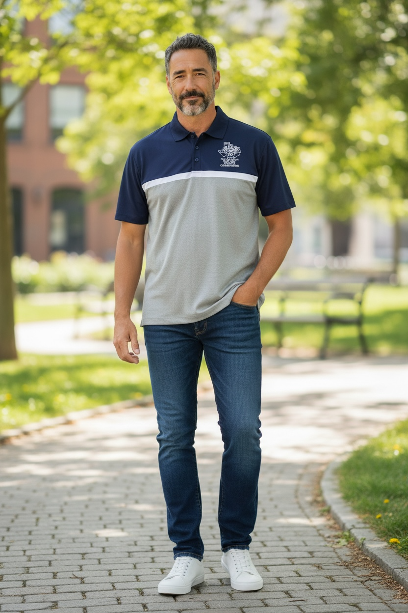 2025 SVHS Back-to-Back State Champion 3 Tone Micropique Colorblock Polo - Made to Order