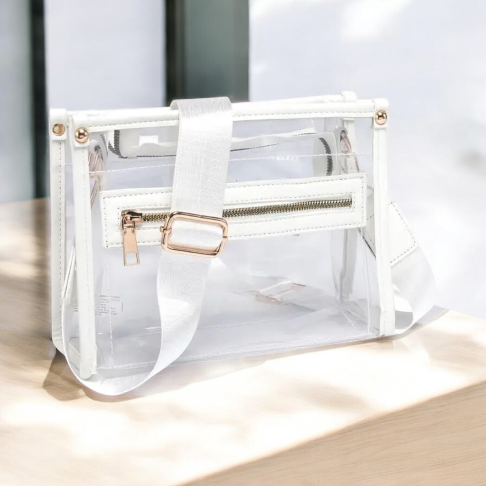 Rectangle Clear Crossbody Waterproof Purse – Game Day Ready