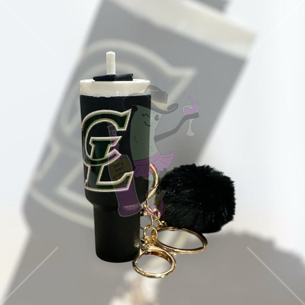 CL / Hawk Mini Stanley Cup Keychain w/ Pom Pom