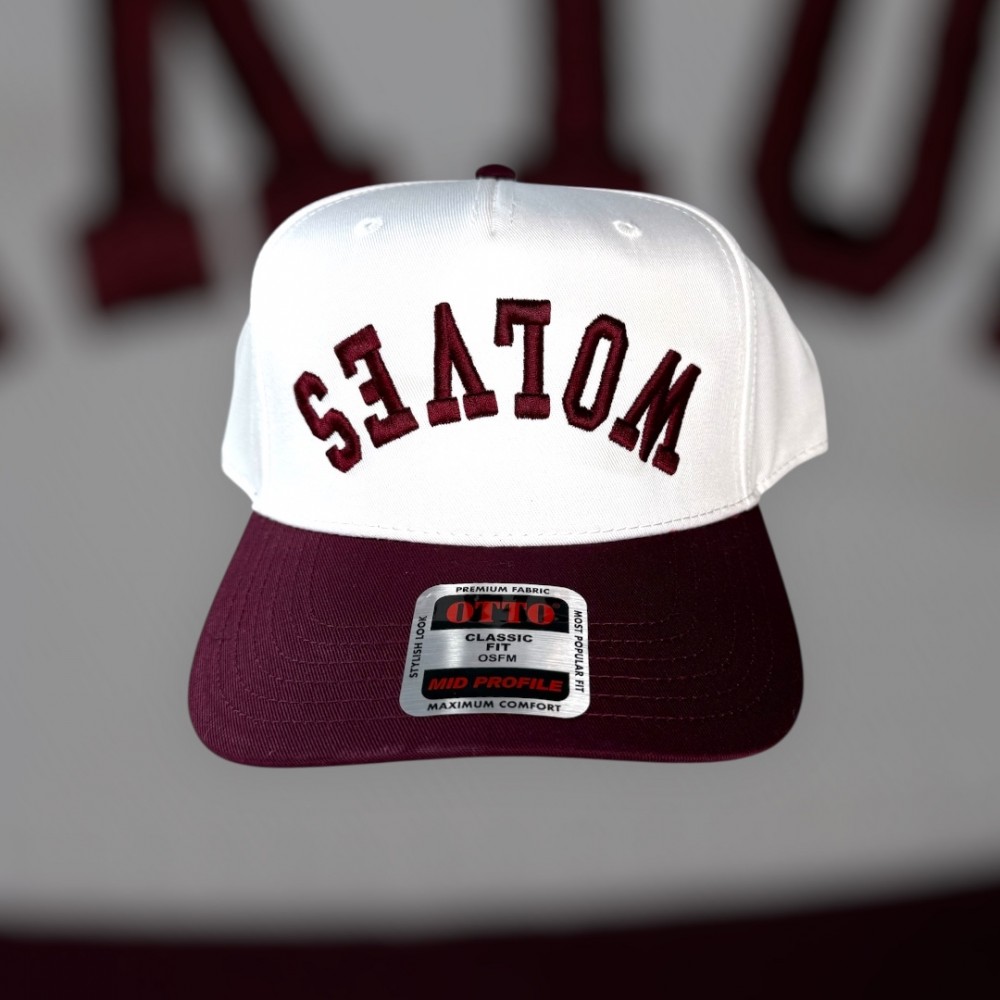 Wolves Upside Down Puff Embroidered Hat