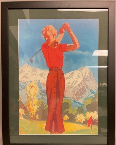 Lady Golfing in the Mountains  #512865  LEE
