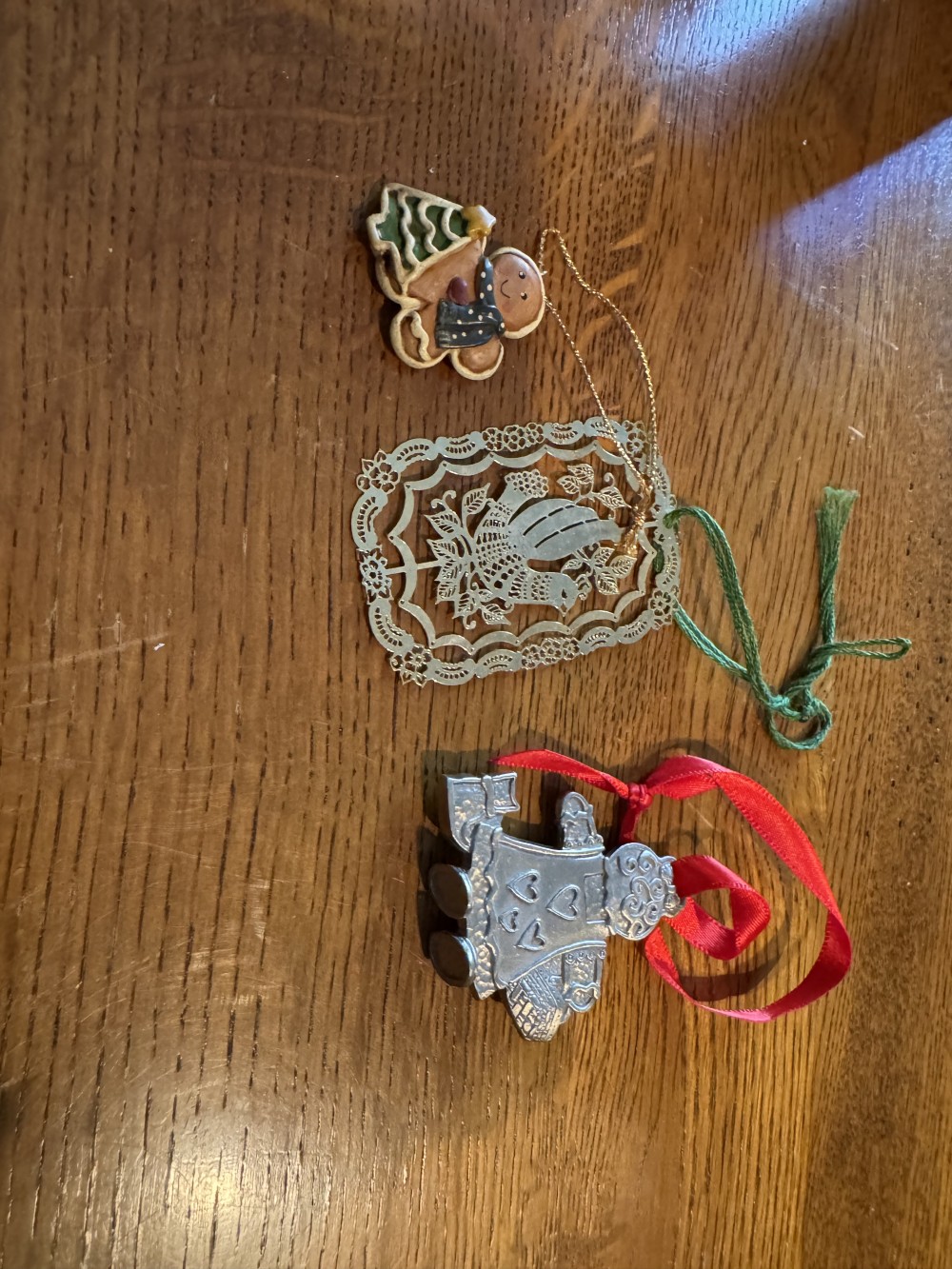 Lot of 3 Vintage 1980's Ornaments