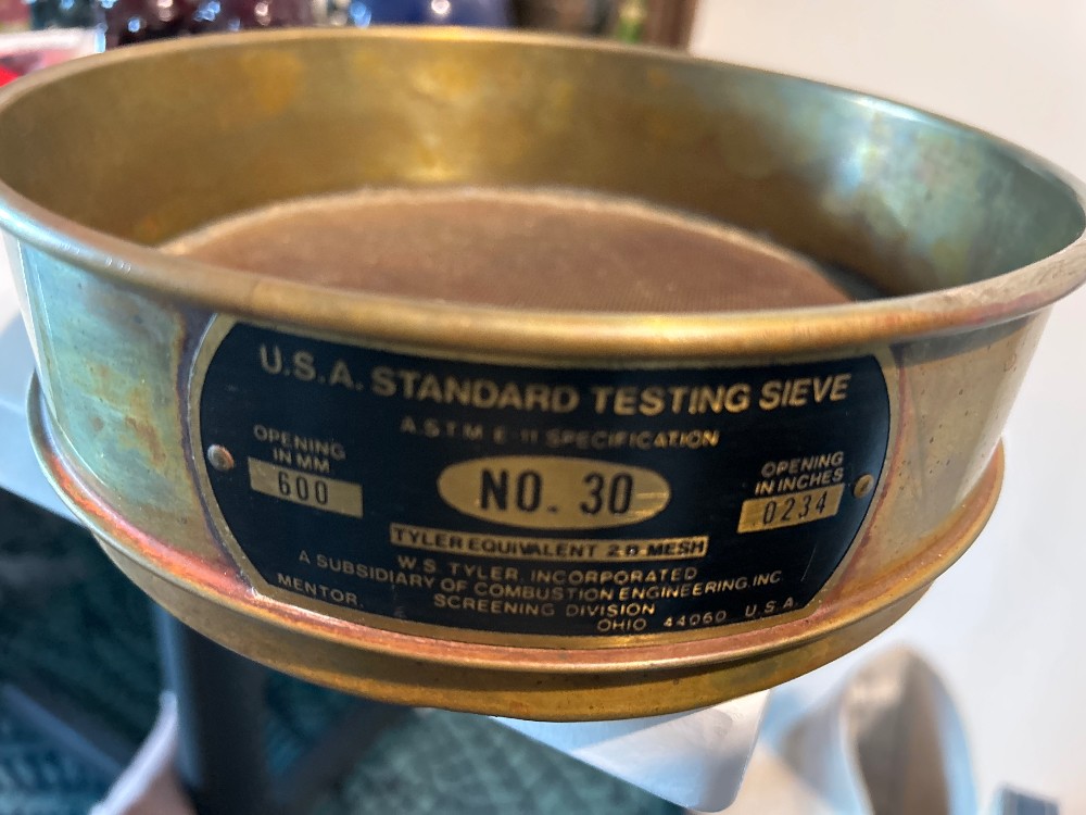 WS TYLER 8” USA Standard No. 30Mesh Brass Test Sieve