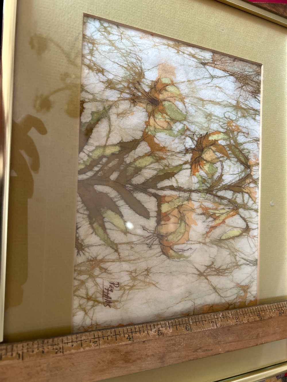 Signed Batik Flowers