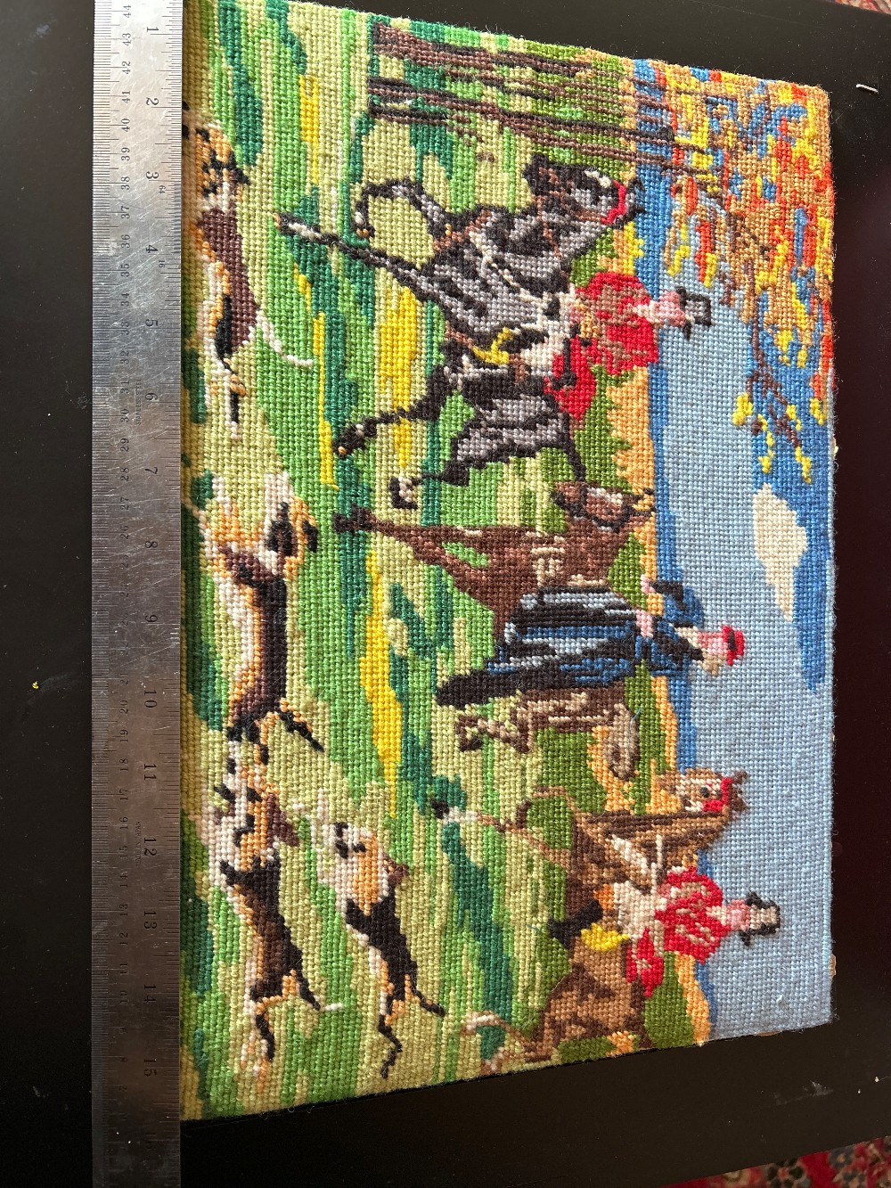 Needlepoint Tapestry, Horses & Hounds