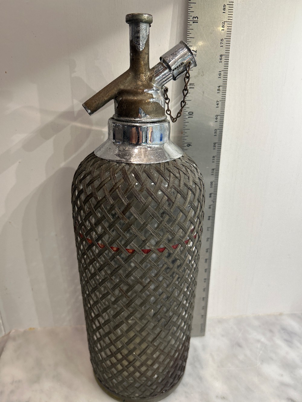 Antique 13” SPARKLETS Seltzer/Mesh/Redline/Czechoslovakia